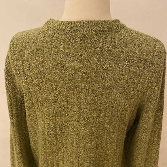 Sage Green Cross V-Neck Sweater Size 12 #367 - Picture 8 of 13